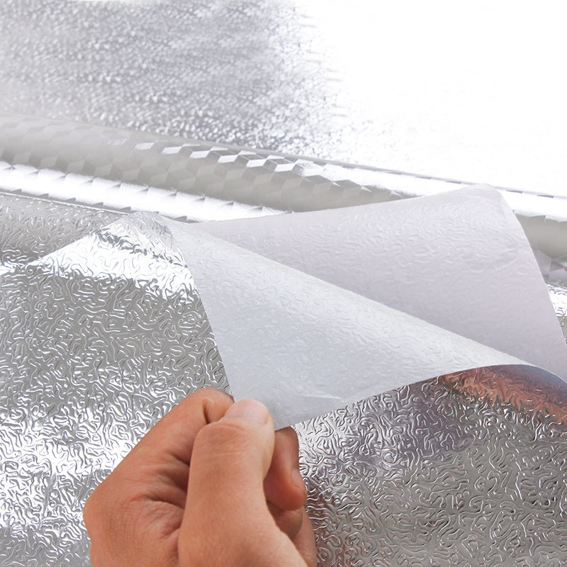 Waterproof Peel and Stick Oil-Proof Self Adhesive Aluminum Foil 60x500cm