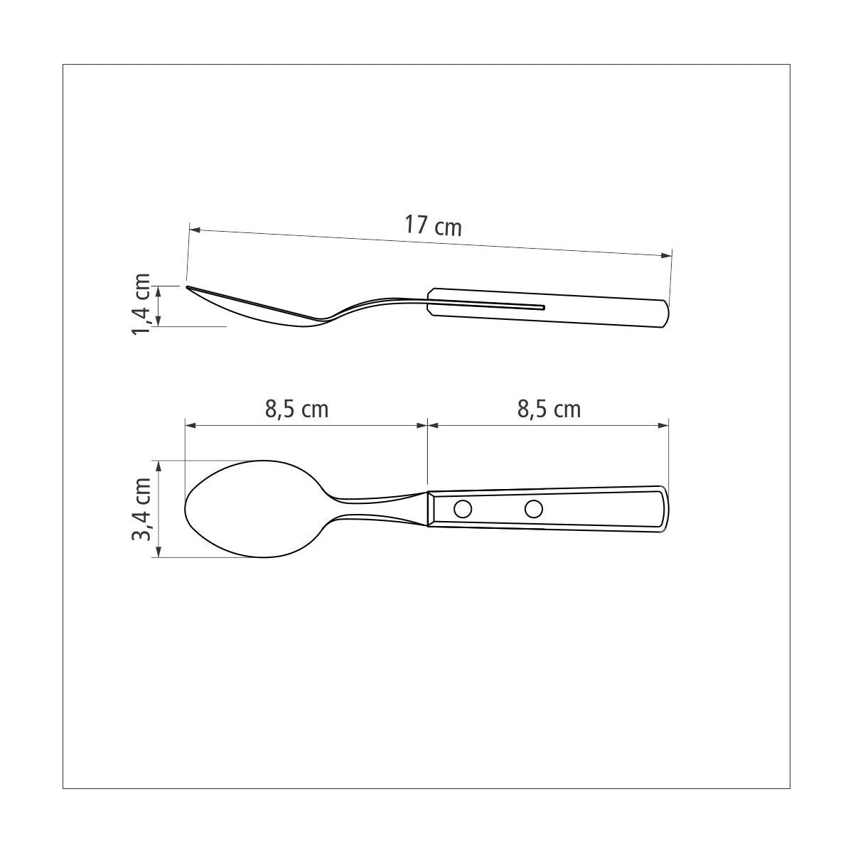tramontina traditional wood dessert spoon set of 12