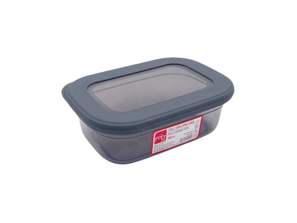 400 ml Poli Food Storage Box with Silicon Rim Cover