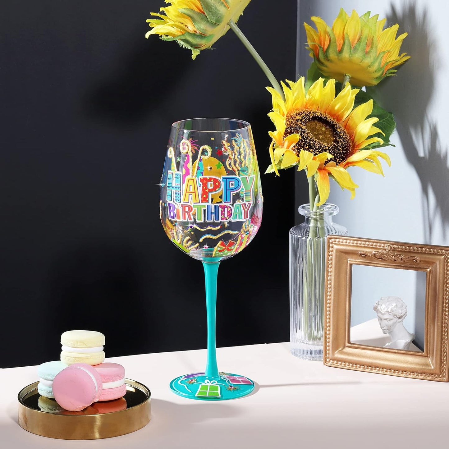 Danny Home Hand-painted Wine Glass Happy Birthday