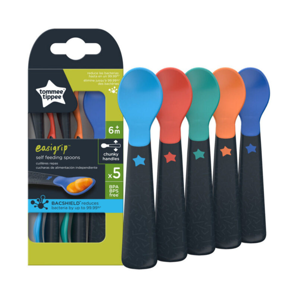 Tommee Tippee Easigrip Self Feeding Spoons 6 m+ (x5) - Medaid International
