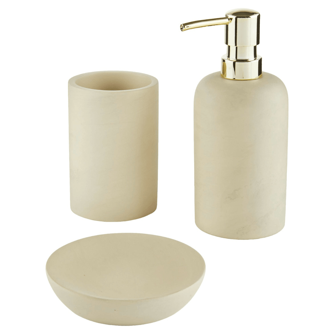EASY HOME  Concrete Bathroom Accessories, set of 3