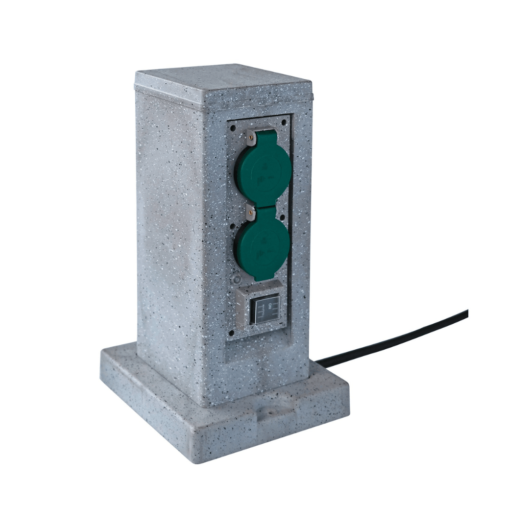 EASY HOME® outdoor socket in stone look IP44