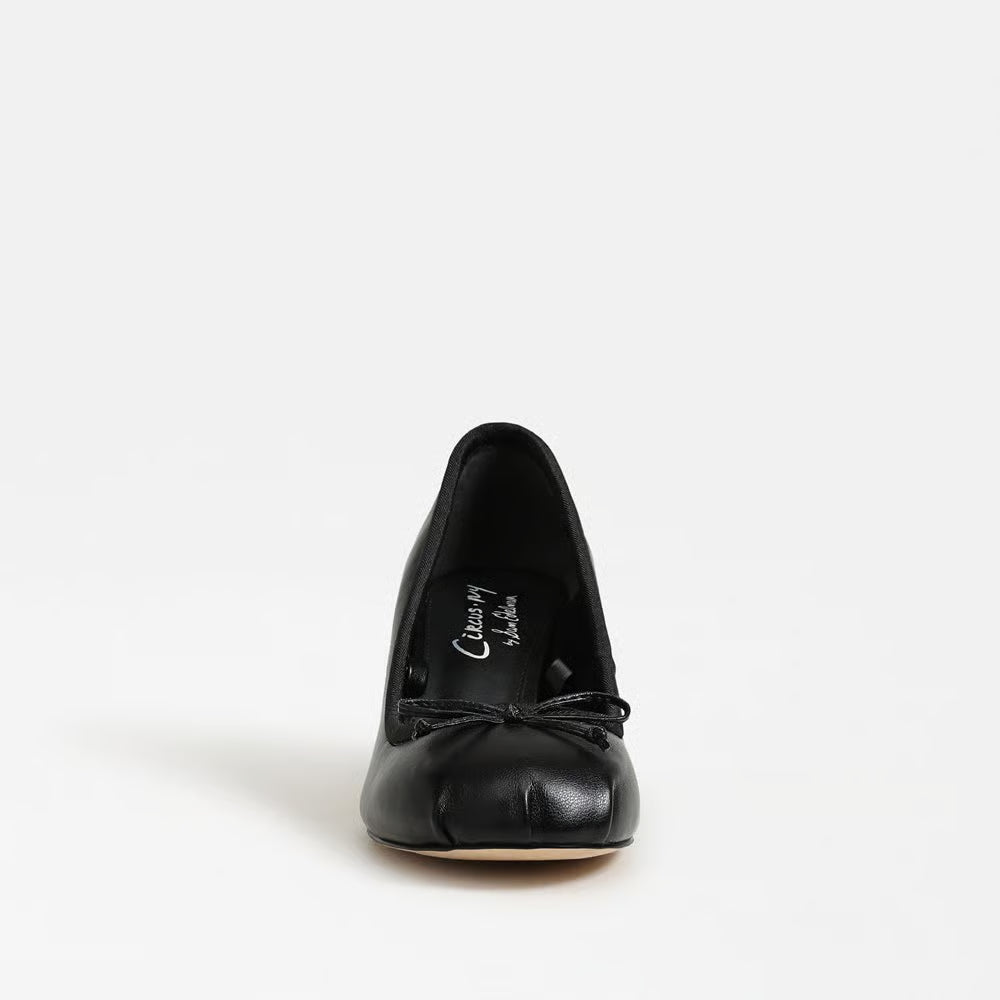 Circus NY by Sam Edelman Women's Black Della Lace-Up Block-Heel Ballet Pumps | Circus NY by Sam Edelman In Lebanon