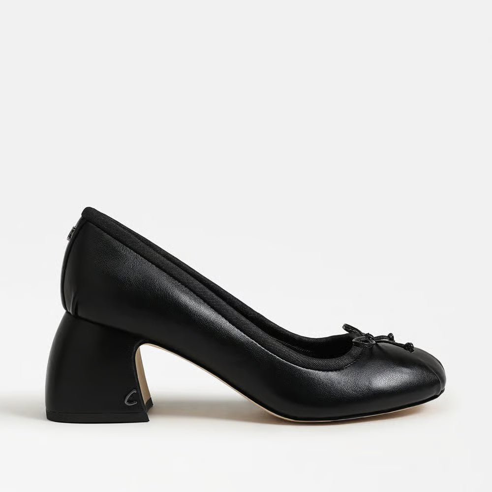 Circus NY by Sam Edelman Women's Black Della Lace-Up Block-Heel Ballet Pumps | Circus NY by Sam Edelman In Lebanon