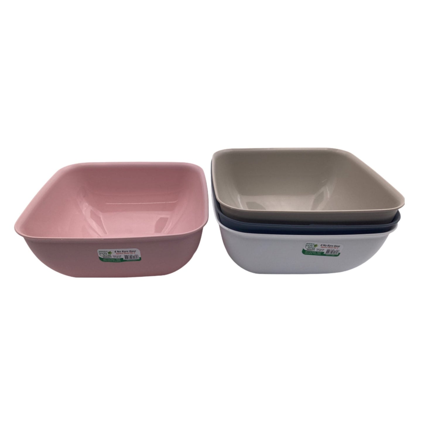 Colorful square bowl; 3.5 lt