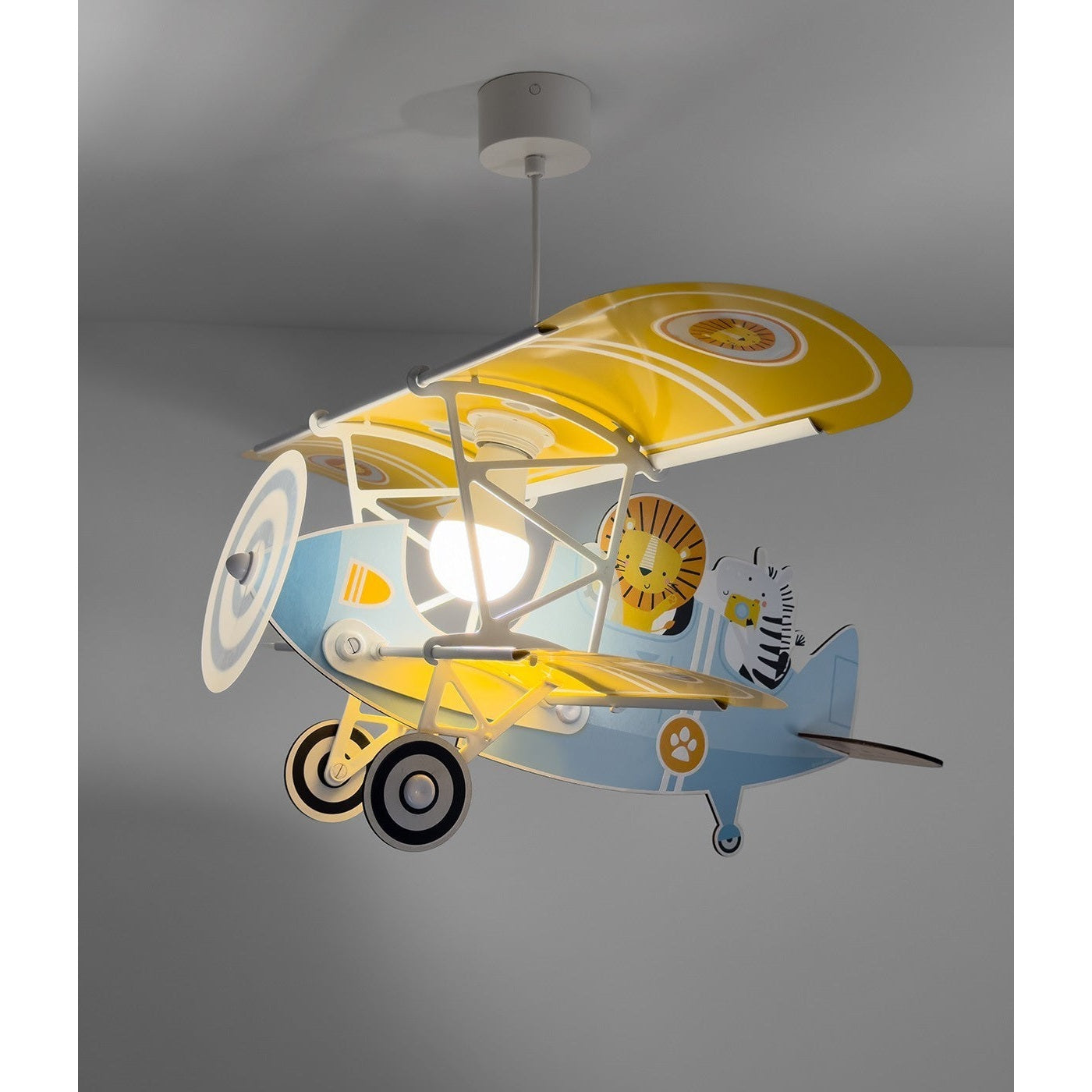 Dalber Children's Hanging Lamp Airplane Little Lion Nursery Light