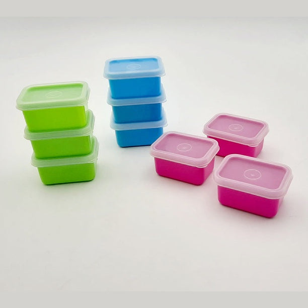 Set of 3 Mini Rectangular Colored Storage Containers