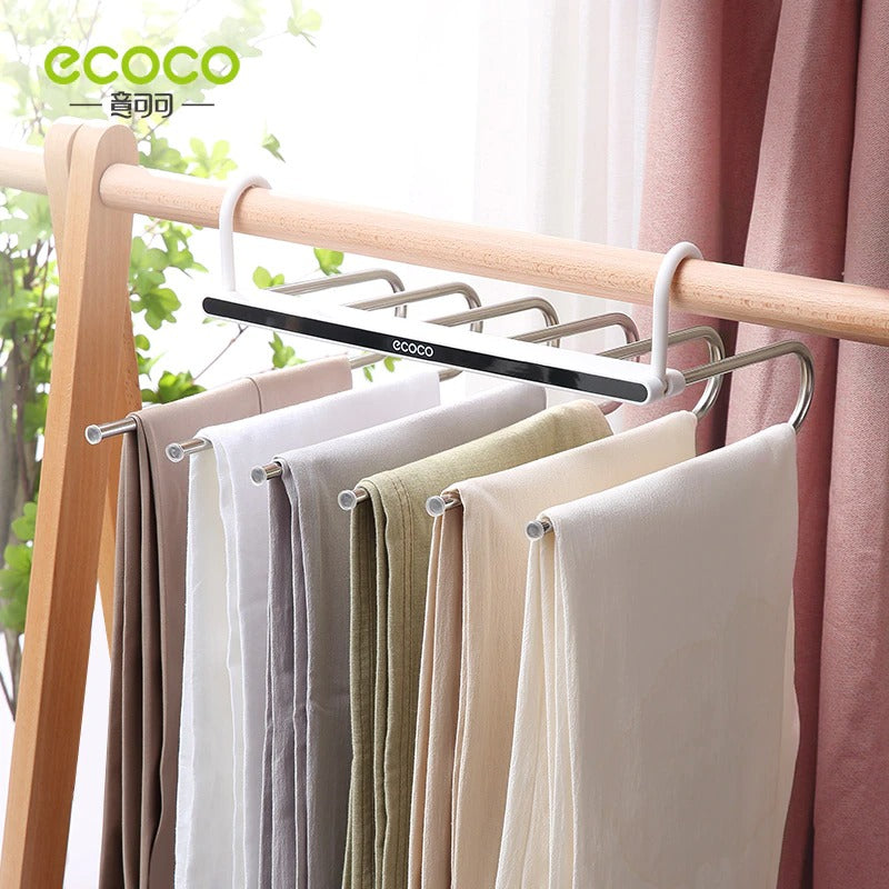 ECOCO Pants Rack Stainless Steel Clothes Hanger Closet Organizer