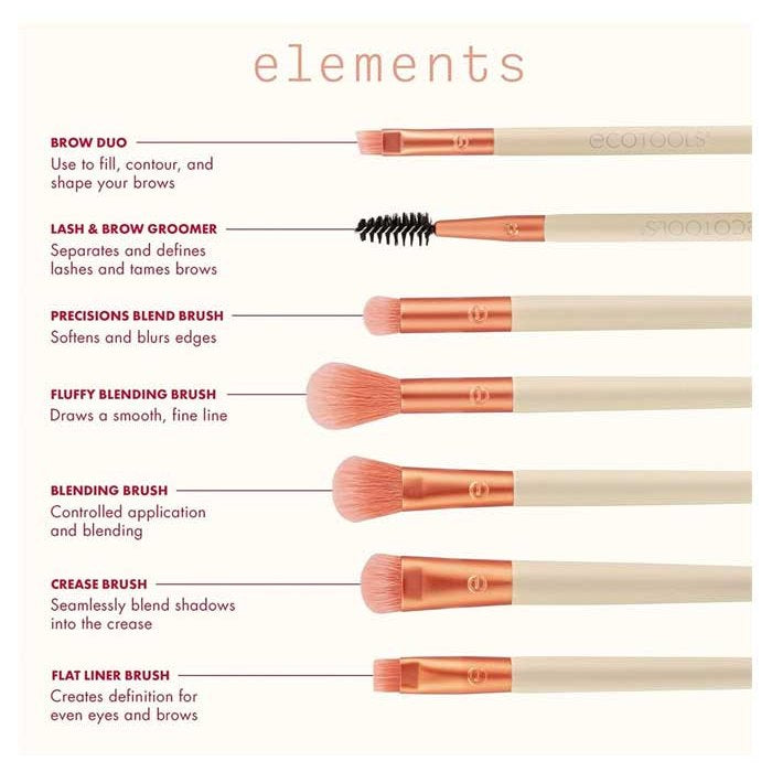 Ecotools Fiery Eyes Kit 6 Brushes - Elments Collection