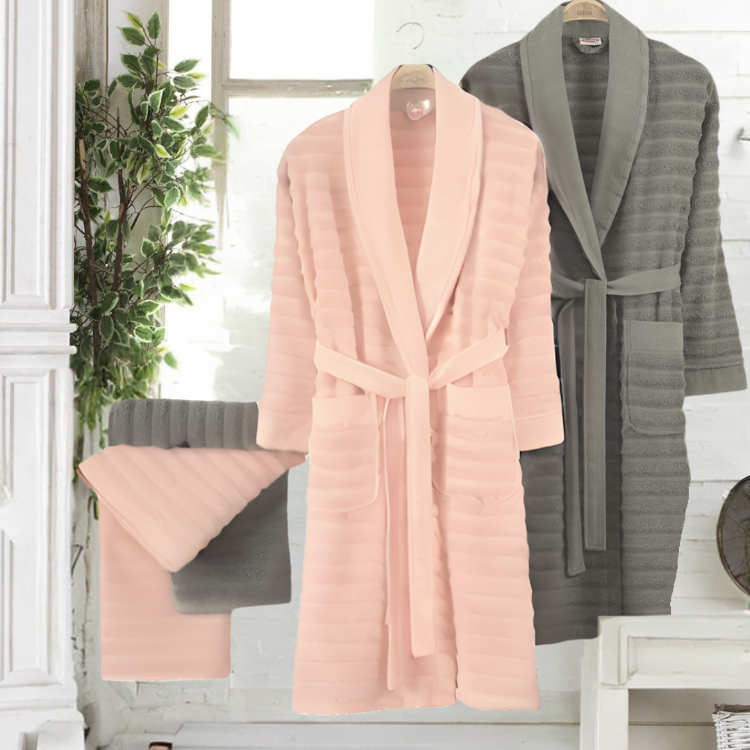 Verona 6 Pieces Family Bathrobe Set