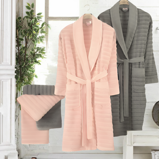 Verona 6 Pieces Family Bathrobe Set