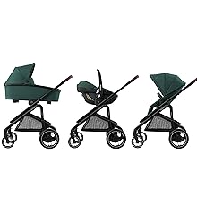 Maxi-Cosi - Plaza+ (Essential Green) - 3pcs Bundle Plaza+ Stroller &Carrycot CabrioFix i-Size Car Seat. CabrioFix i-Size Base. - Travel System