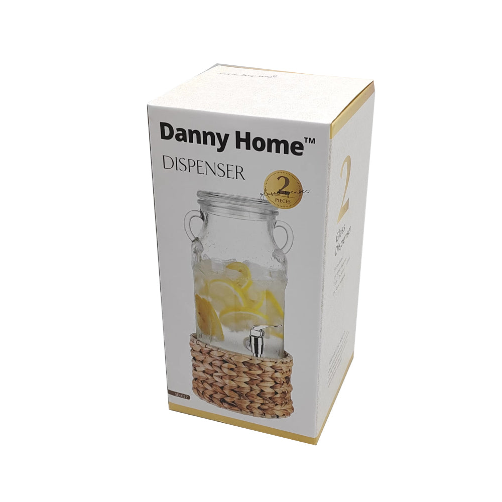 Danny Home Dispenser with Tap & Woven Stand 3100ml