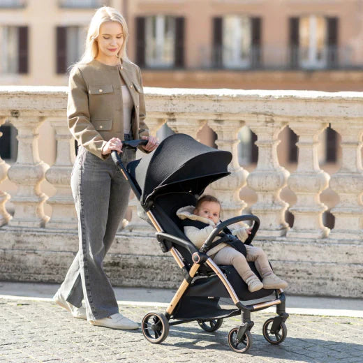 Kikkaboo - Autofolding Pushchair - Eden Black - Travel Stroller
