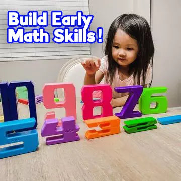 Montessori Numbers Block Educational Toy لعبة مكعبات الأرقام مونتيسوري التعليمية
