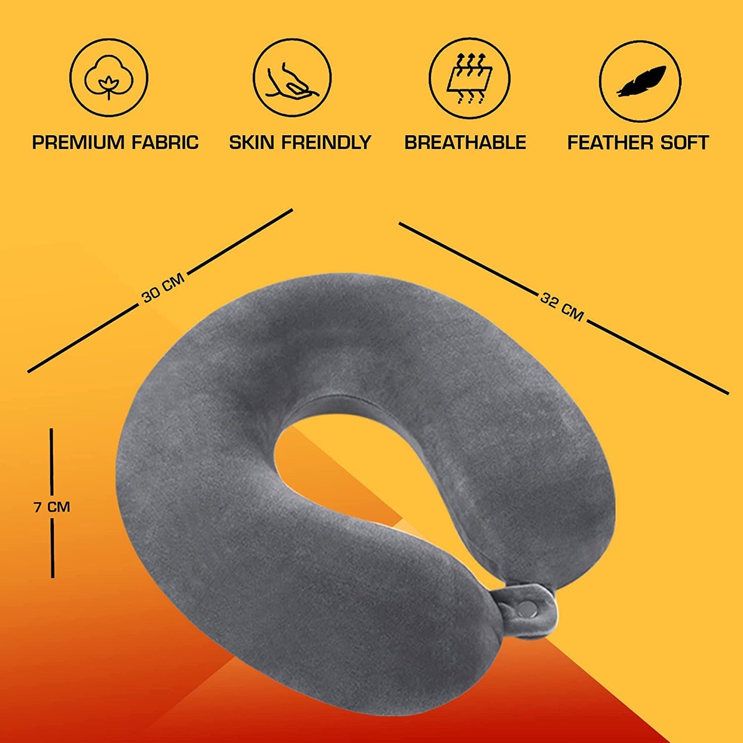U-Shaped Travel Neck Pillow with 360-Degree Head Support