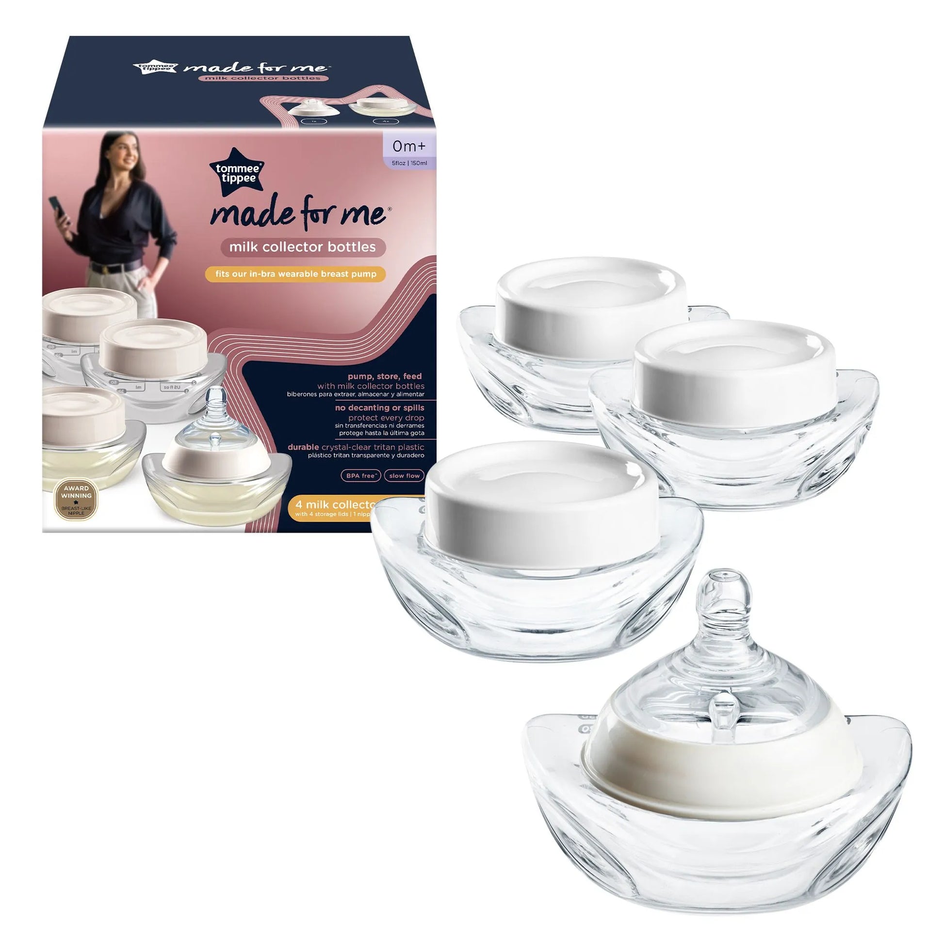 Tommee Tippee - Wearable Pump Milk Collectors - 4ct