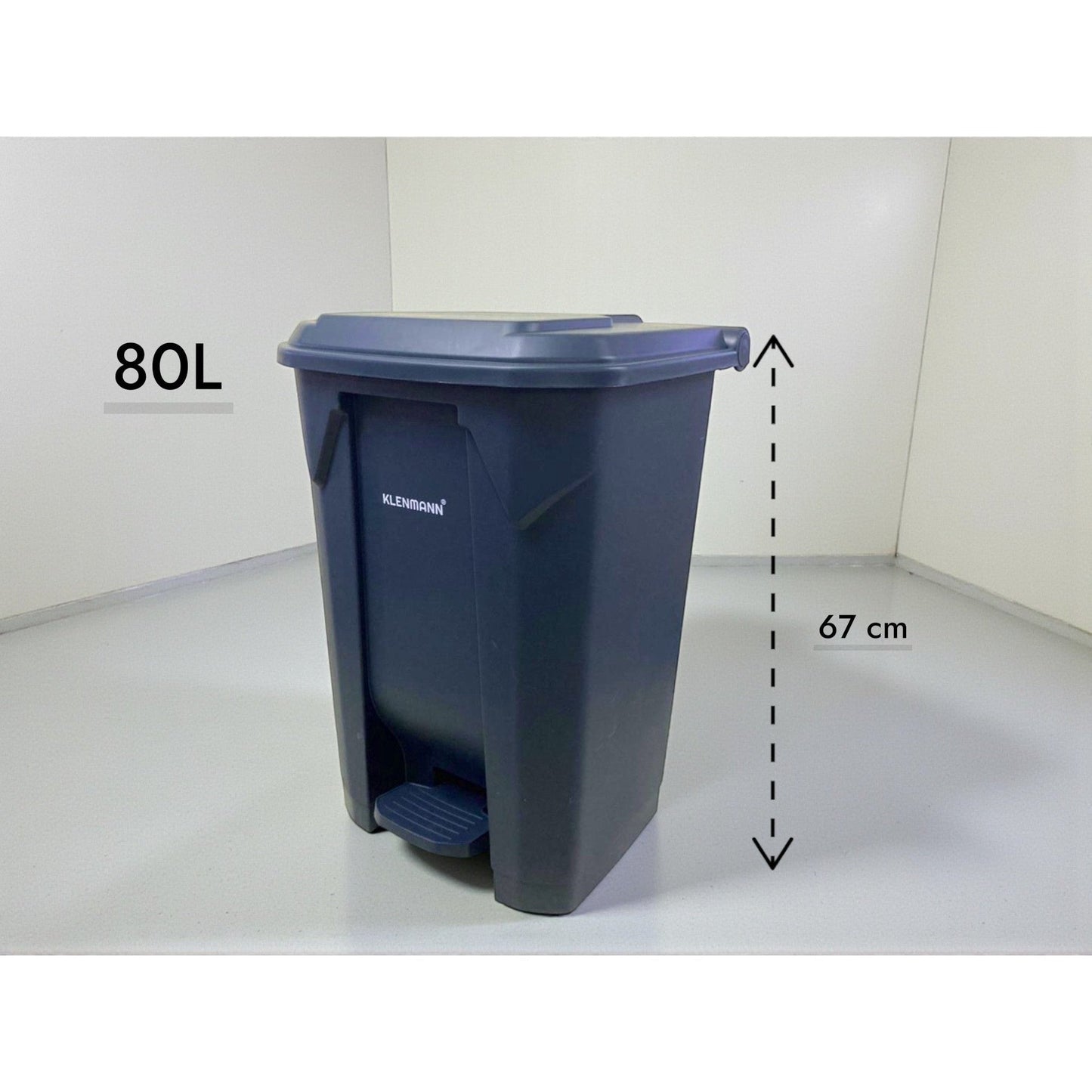 Heavy Duty Plastic Pedal Dustbin 80L