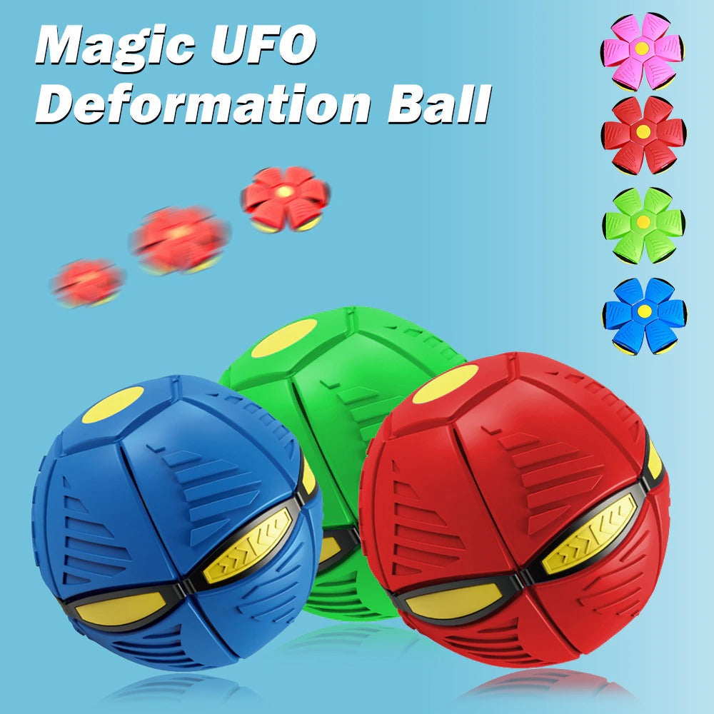 Flying UFO Flat Throw Disc Ball Without LED Light Magic Ball Toy Kid Outdoor Garden Beach Game Children's sports balls