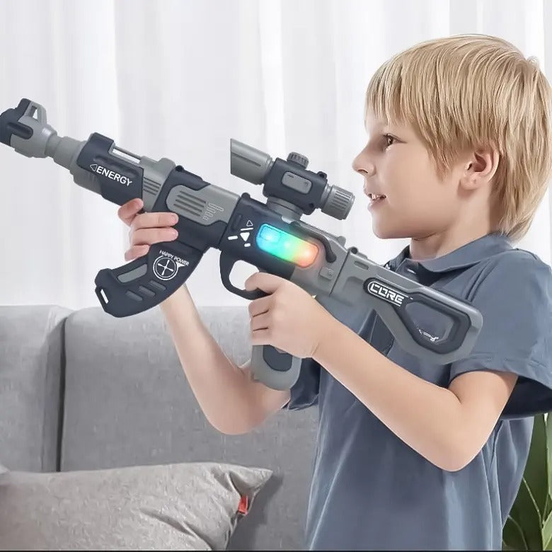 Kids Toy Gun Simulation Electric Sound And Light Splicing 3+ Years Old DIY Variety Assembly Magnetic Gun For Boys Girls