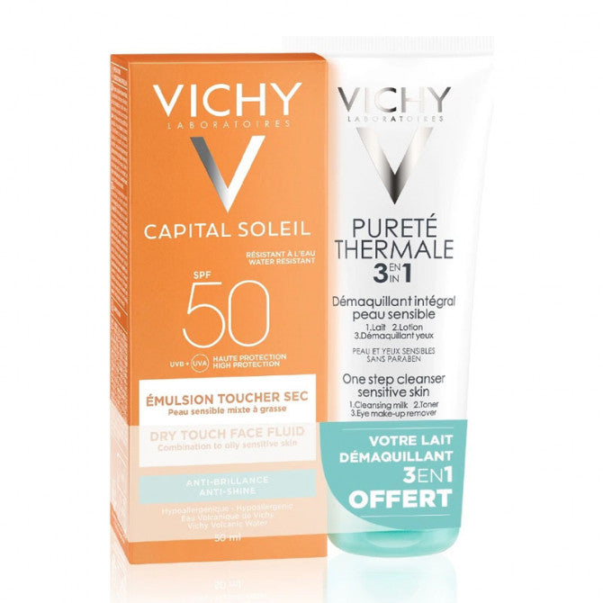 Vichy Capital Soleil dry touch  SPF50+make up remover  3 in 150 ml