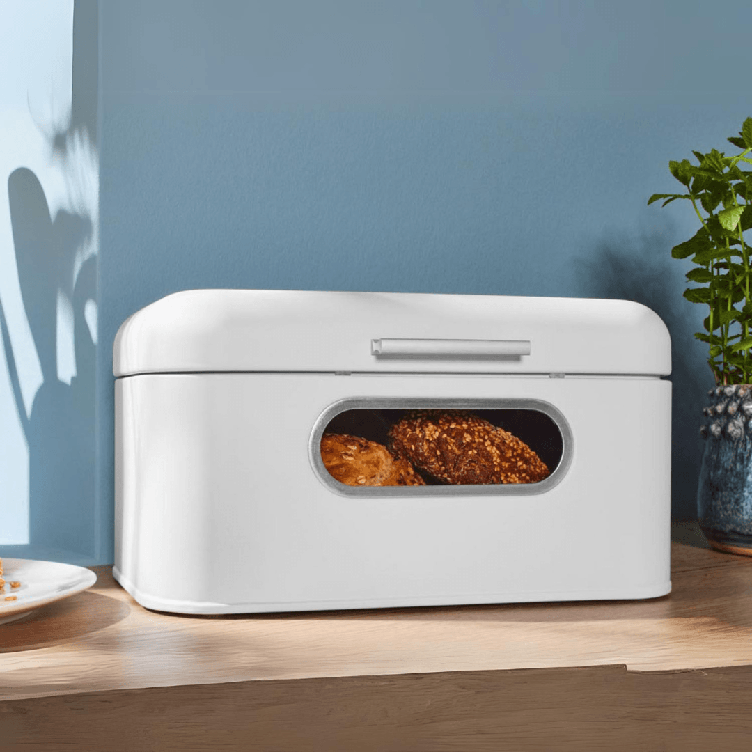 Ernesto bread box, powder-coated metal