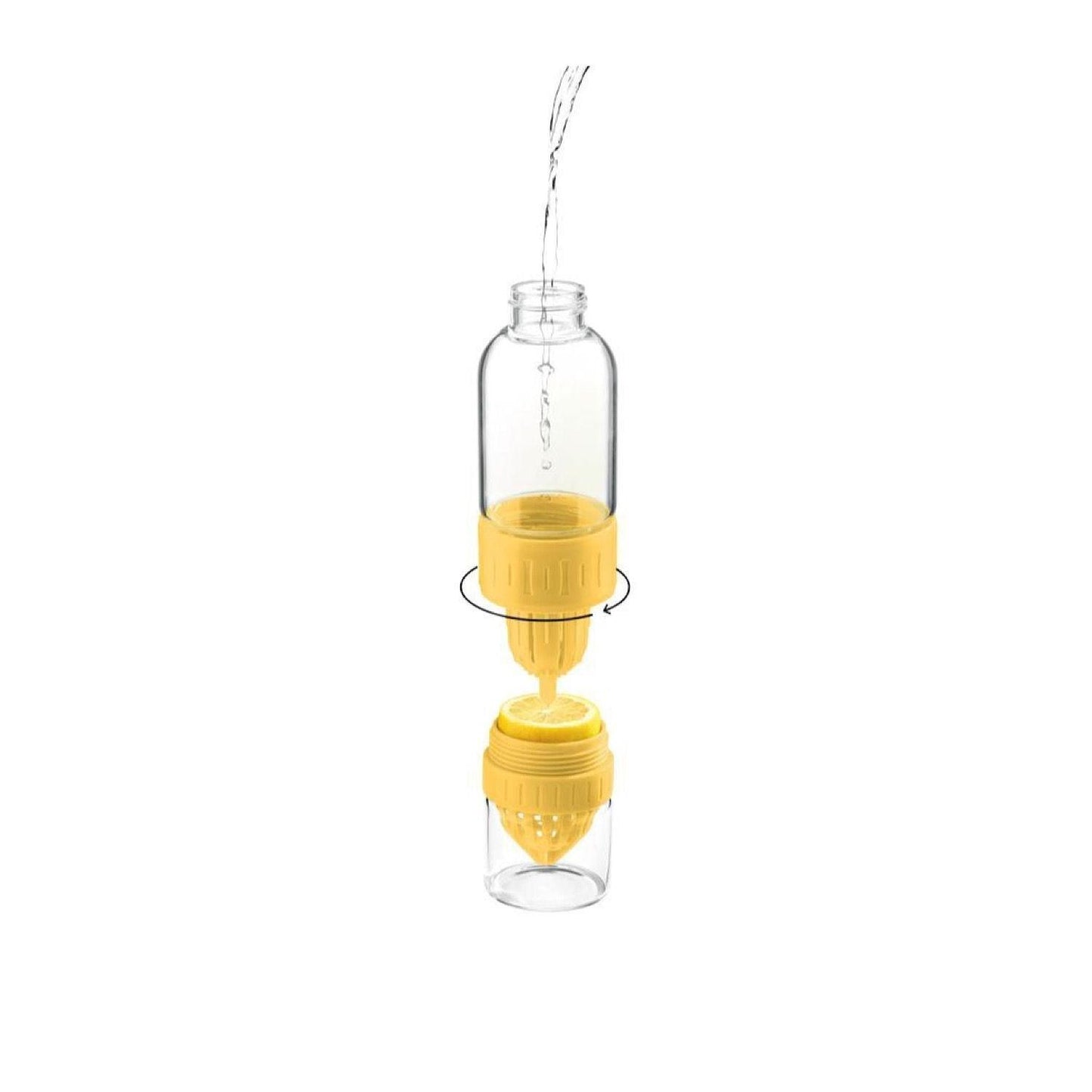 ERNESTO® DRINKING GLASS BOTTLE WITH CITRUS JUICER 550ML