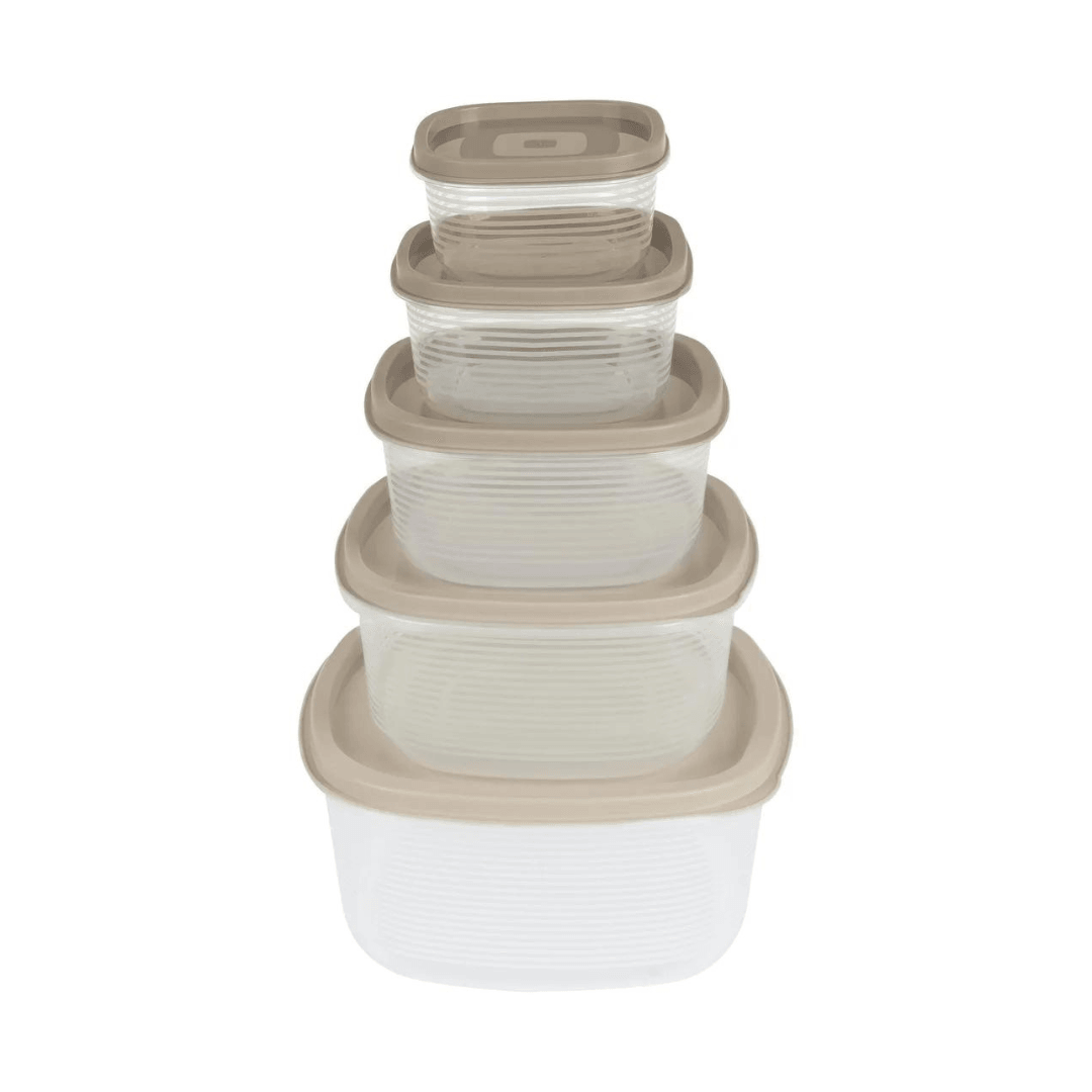 ERNESTO® Food Storage Container Set 5 Pieces Stackable Lebanon"
