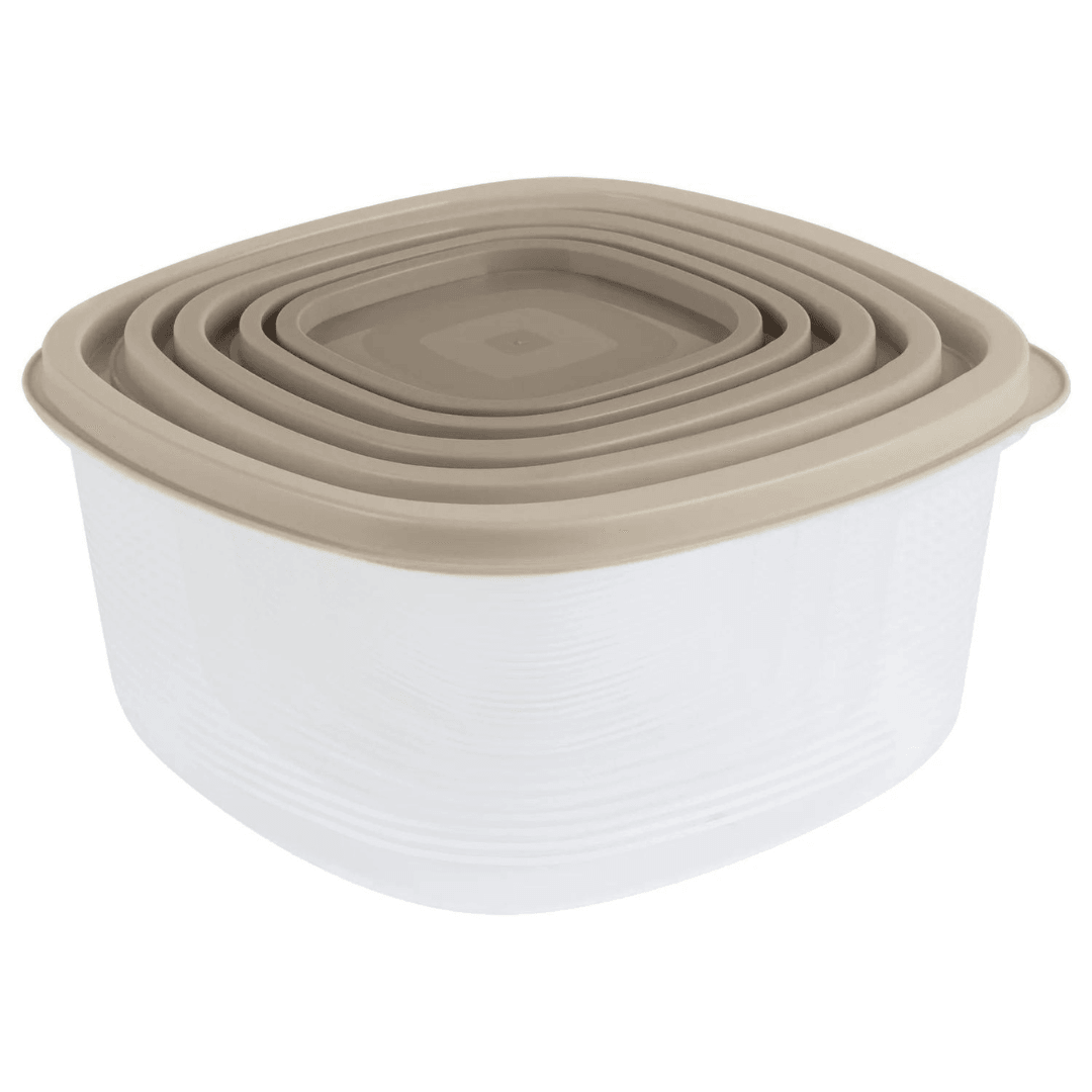 ERNESTO® Food Storage Container Set 5 Pieces Stackable