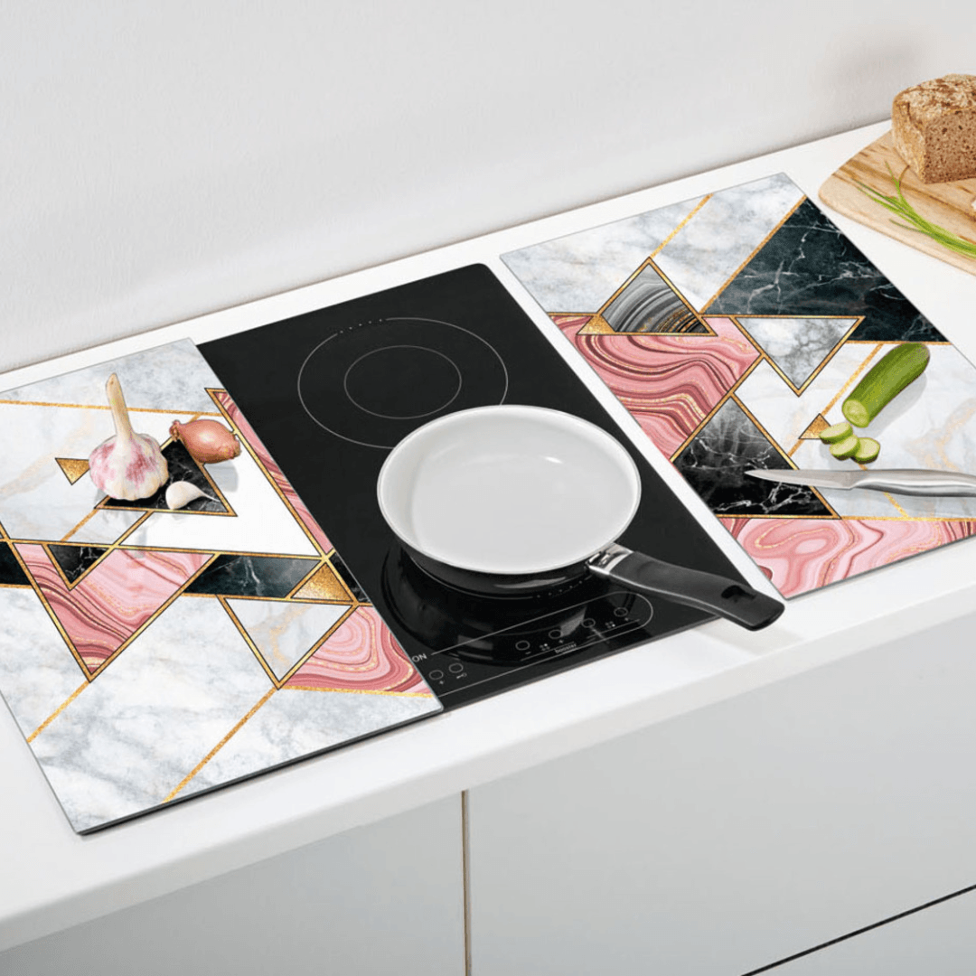 Ernesto Glass Worktop Protector Set – 2 Tempered Glass Kitchen Countertops