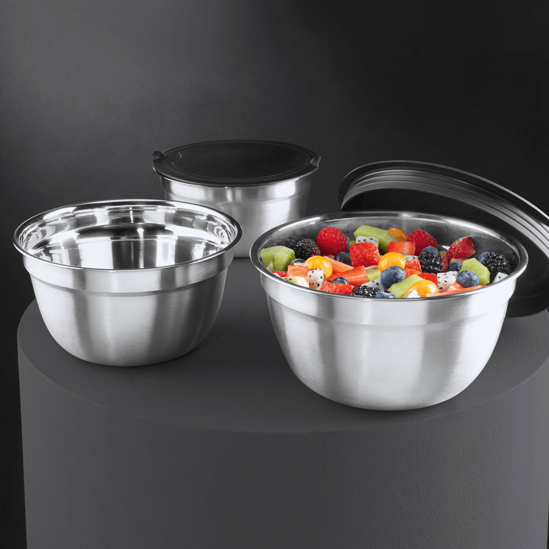 ERNESTO® Set Of 3 Stainless Steel Bowls Lebanon"
