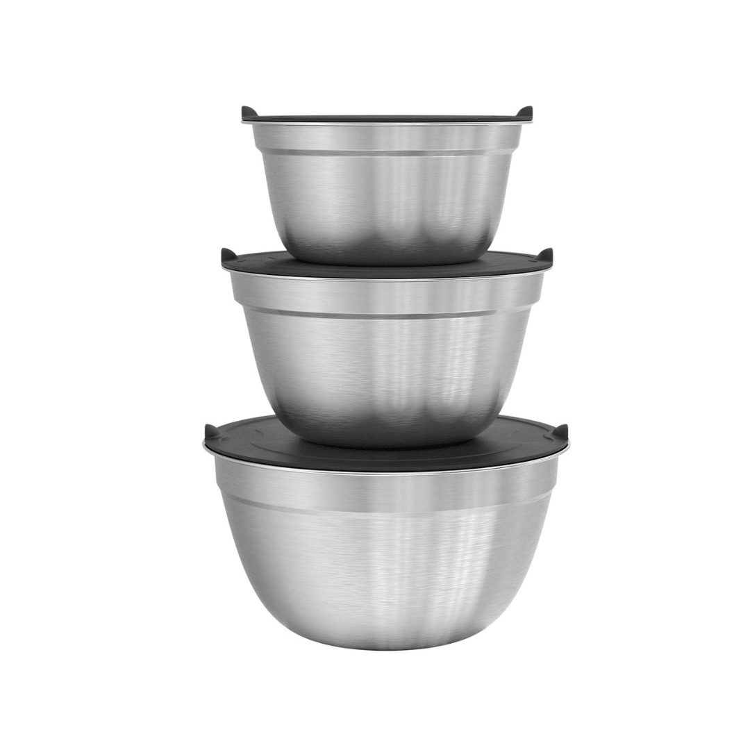 ERNESTO® Set Of 3 Stainless Steel Bowls