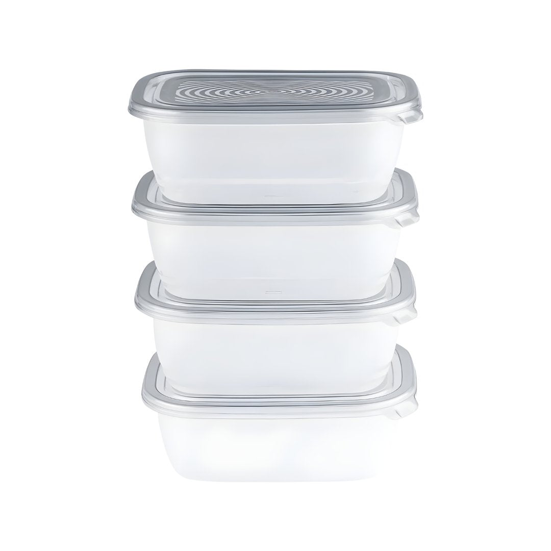 ERNESTO® Storage container set, plastic, BPA-free 1L
