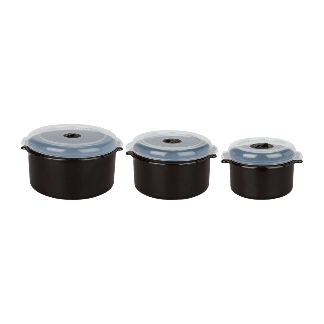 Ernesto Microwave Box Set of 3 – BPA-Free, Stackable & Dishwasher Safe