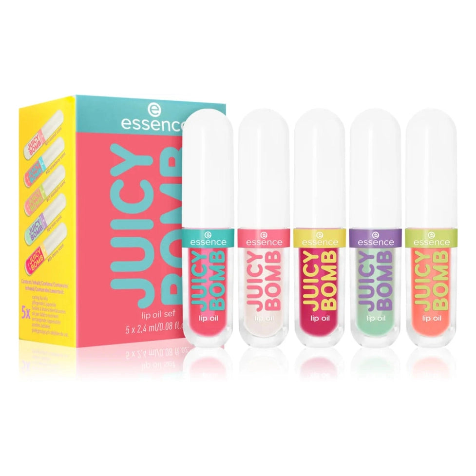 Essence juicy bomb lip oil set (5x2.4ml)