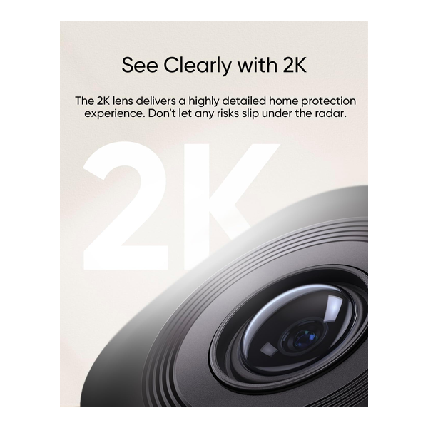 eufy Security Indoor Cam C220 | 2K Resolution Smart Security Camera with 360° coverage, Human/Motion Detection, AI Tracking, Compatible with Alexa and Google Assistant, Night Vision