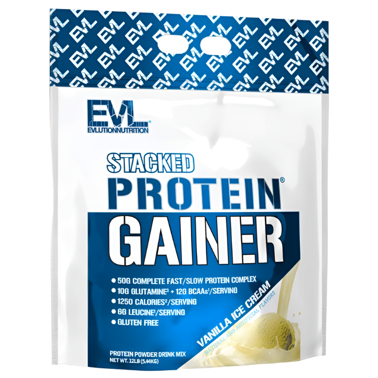 EVLution Nutrition Stacked Protein Gainer – High-Calorie Muscle Building Formula 5.5kg