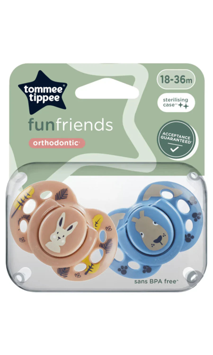 Tommee Tippee - Fun Soother - 2 pack - (18-36m) - AL AR