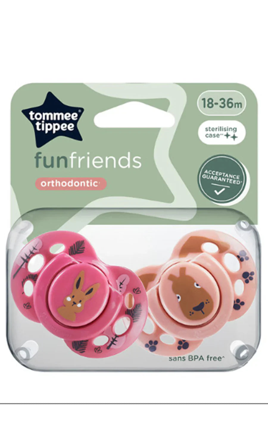 Tommee Tippee - Fun Soother - 2 pack - (18-36m) - AL AR