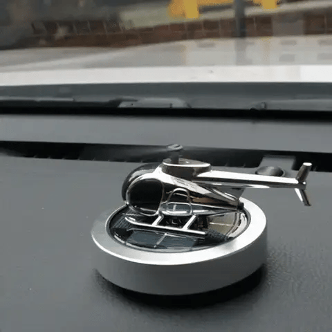 Solar Powered Helicopter Car Air Freshener  Rotating Aromatherapy Diffuser for Car, Home & Office - Medaid International
