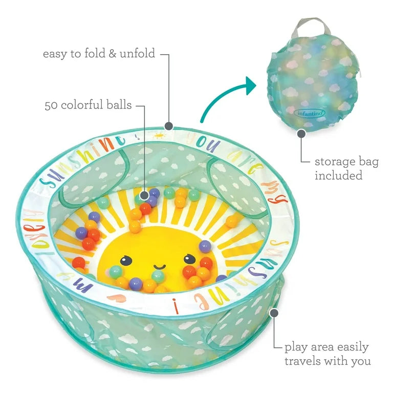 Infantino Foldable Ball Pit Gym-Sunshine