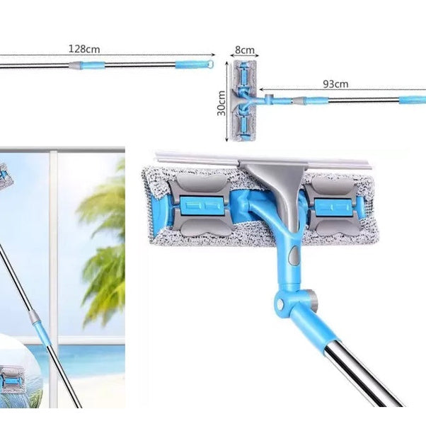 2 in 1 Window cleaner set with extensible handle squeege