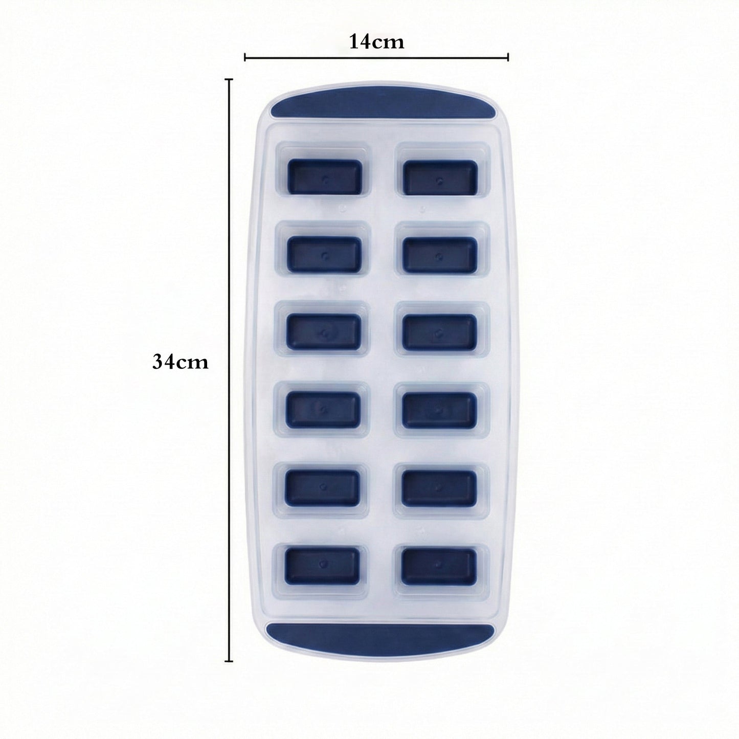 Ice Cube Tray with Silicone Bottom (12 Grid) #8019