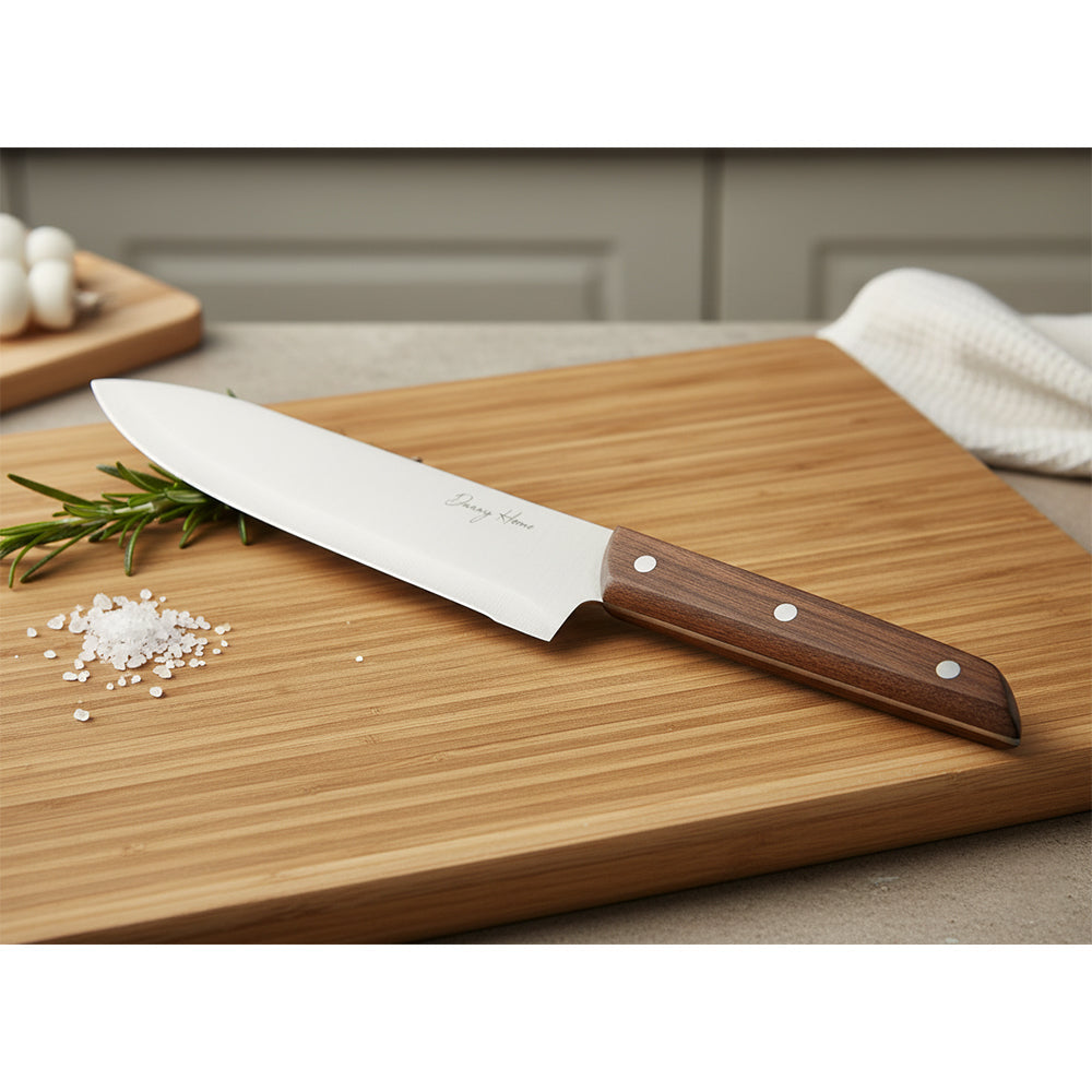Danny Home Stainless Steel Chef Knife Walnut Wood 33cm