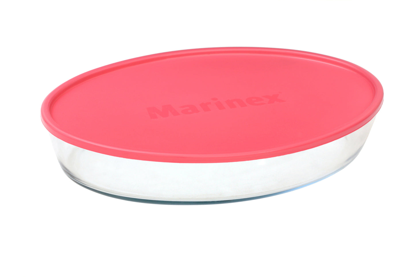 Marinex oval baking dish with plastic lid 2.4L (assorted colors)
