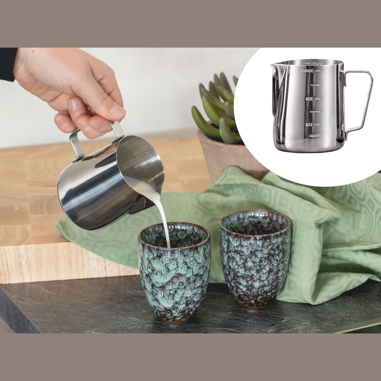 Stainless Steel Barista Milk Pitcher 350 ml