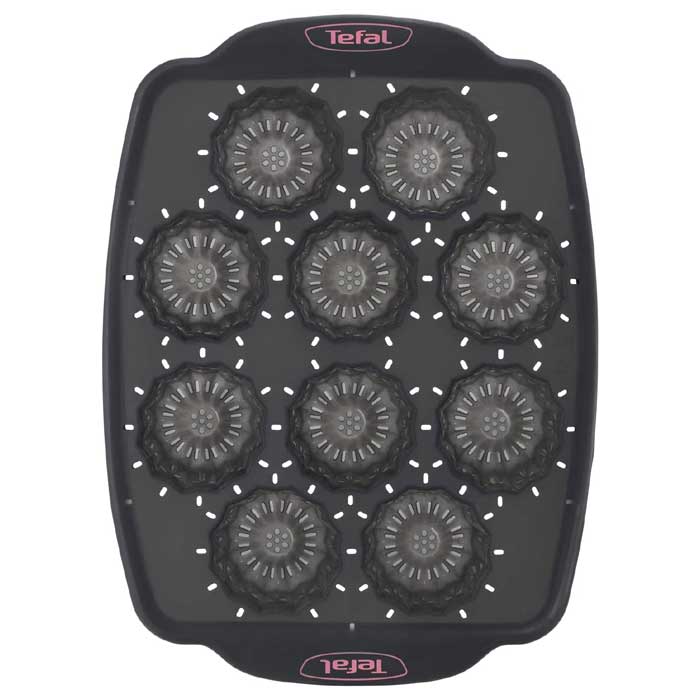 Tefal Crispybake Silicone Black 10 Cannele Tray 29×21 cm J4172014