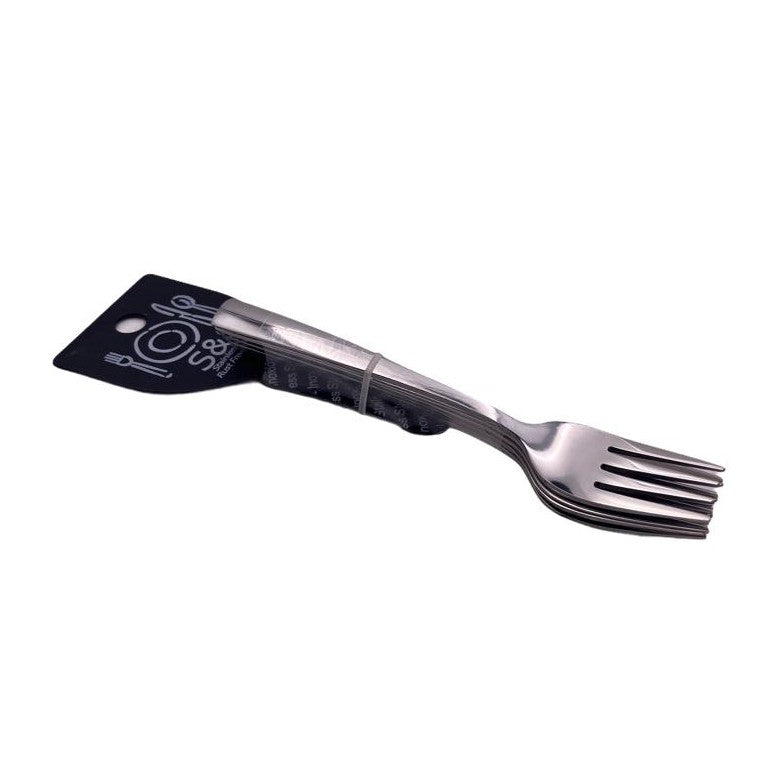 Plain modern cake forks X6.