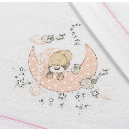 Crib Sheets Flannel New Sleeping White Pink